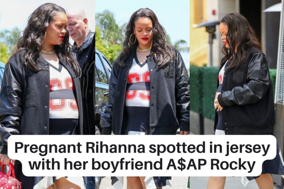 Pregnant Rihanna spotted in jersey with her boyfriend A$AP Rocky